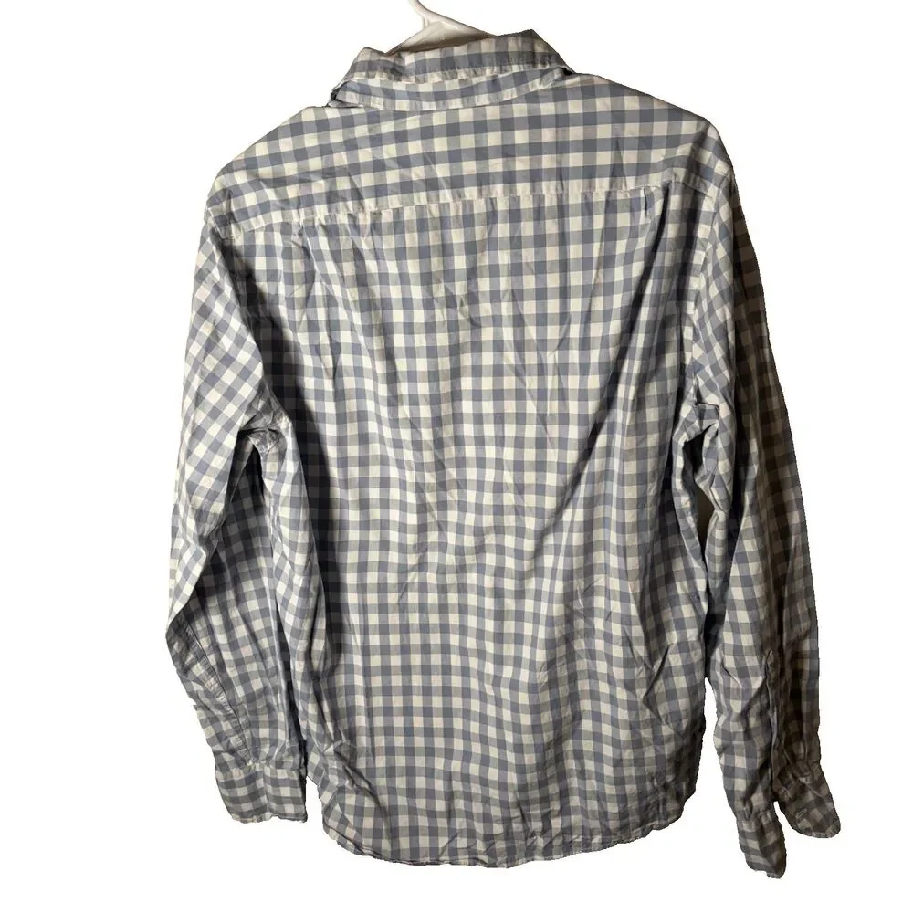 J Crew Shirt Men's Medium Plaid Button Up Cotton Collared Long Sleeve Casual